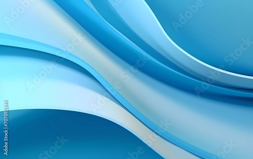 Abstract folded paper effect. Bright colored light blue background. 3d rendering. generative ai