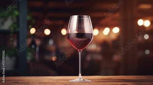Glass of red wine on cozy background picture 