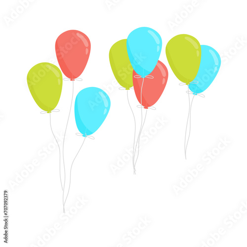 flying helium balloons