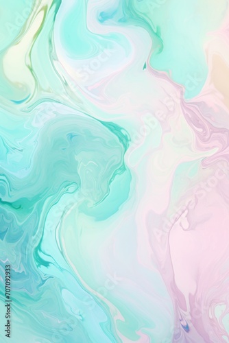 Pastel aqua seamless marble pattern with psychedelic swirls 