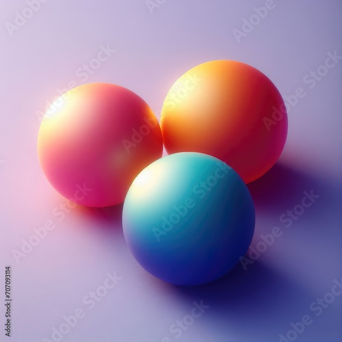 pink and blue colorful spheres