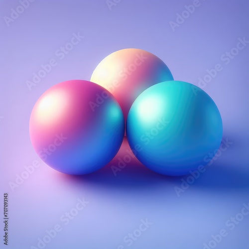 pink and blue colorful spheres © Садыг Сеид-заде