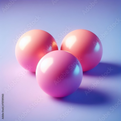 pink and blue colorful spheres