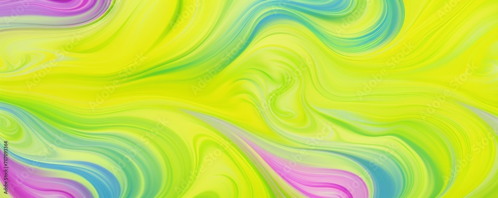 Pastel chartreuse seamless marble pattern with psychedelic swirls 
