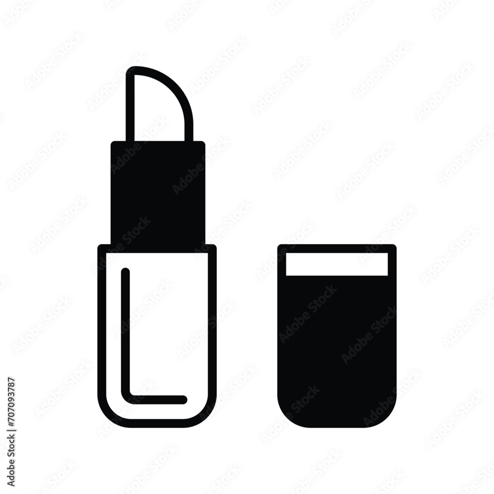 lipstick icon with white background vector stock illustration lipstick icon with white background vector stock illustration