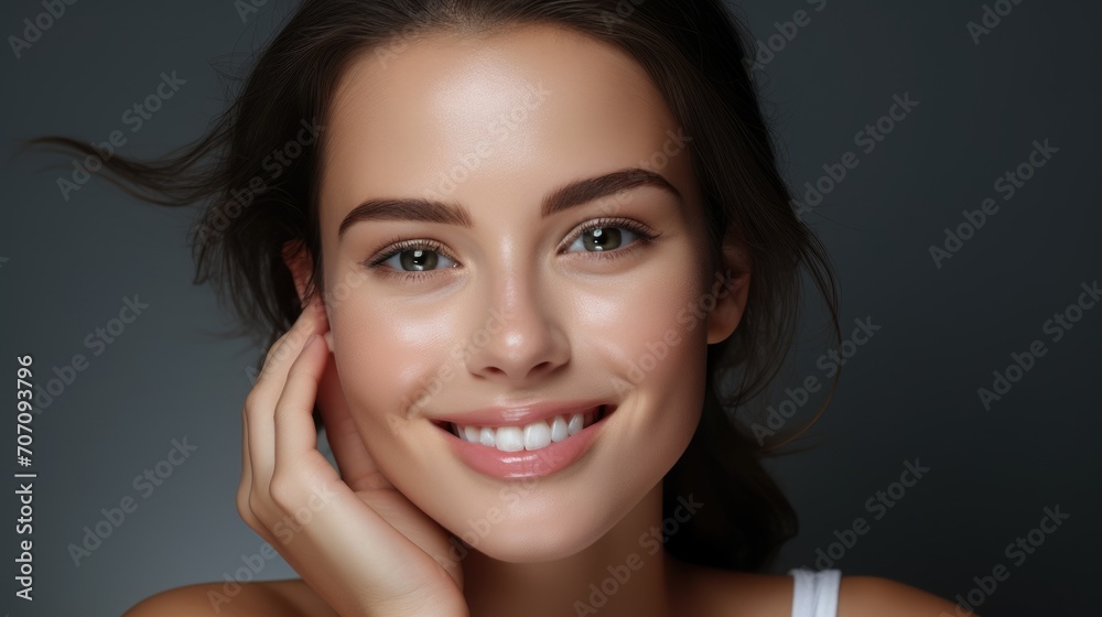 Beautiful skincare cosmetics model advertising or beauty product. Beautiful skincare cosmetics model advertising or beauty product.