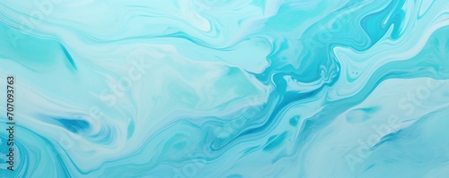 Pastel cyan seamless marble pattern with psychedelic swirls