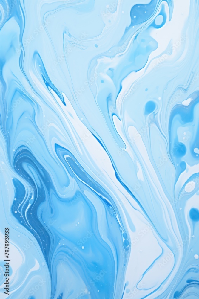Pastel blue seamless marble pattern with psychedelic swirls
