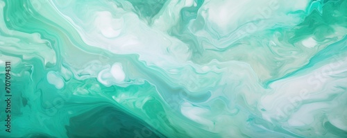 Pastel emerald seamless marble pattern with psychedelic swirls © GalleryGlider