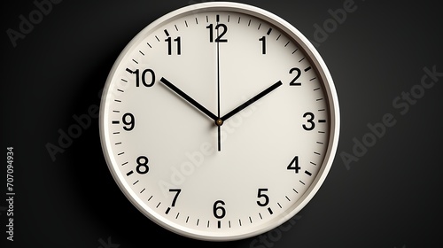 Wall clock isolated on white background with clipping path. Time concept
