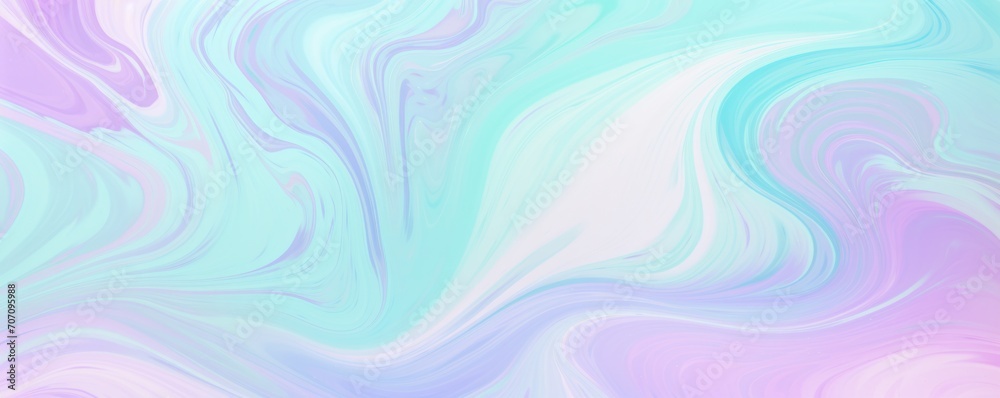 Pastel mint green seamless marble pattern with psychedelic swirls