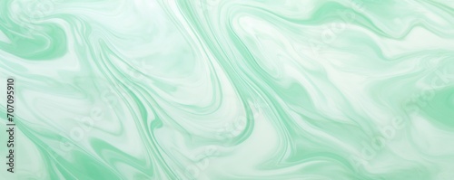 Pastel mint green seamless marble pattern with psychedelic swirls