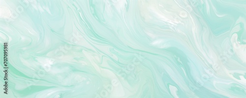 Pastel mint green seamless marble pattern with psychedelic swirls photo
