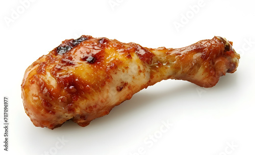 Grilled Chicken Leg Isolated on white Background