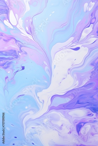 Pastel periwinkle seamless marble pattern with psychedelic swirls