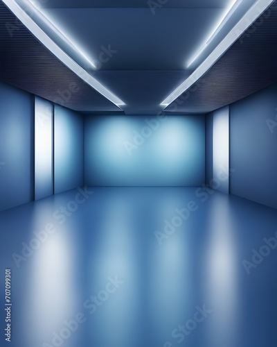 empty white room with wall