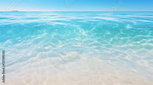 Water background, Abstract beautiful sandy beaches background with crystal clear waters of the sea and the lagoon, Ai generated image 