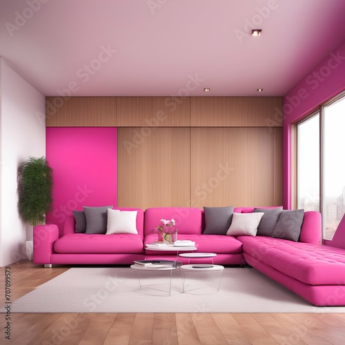 modern living room with sofa