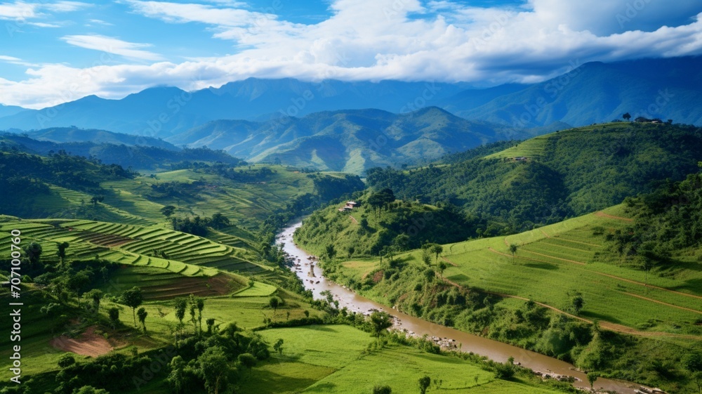 Most wonderful natural landscape colombia wallpaper image Ai generated art