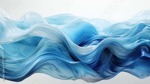 Blue smooth waves Illustration abstract background.