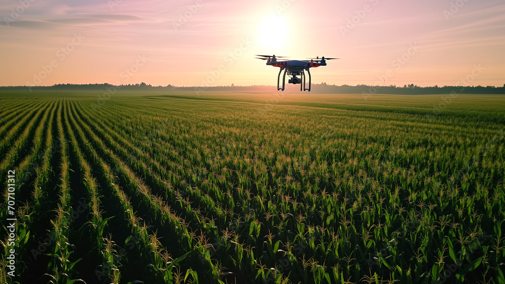 Drone Over the Corn Field Drone Over the Corn Field
