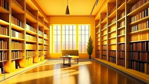 bookshelf in library