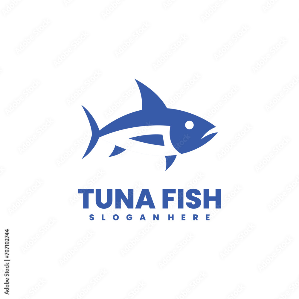 tuna fish flat logo design tuna fish flat logo design