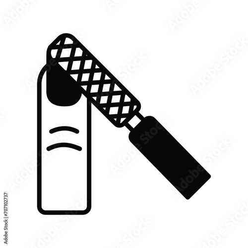 nail file icon with white background vector stock illustration