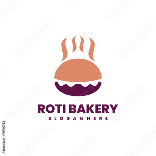 roti bakery flat logo design