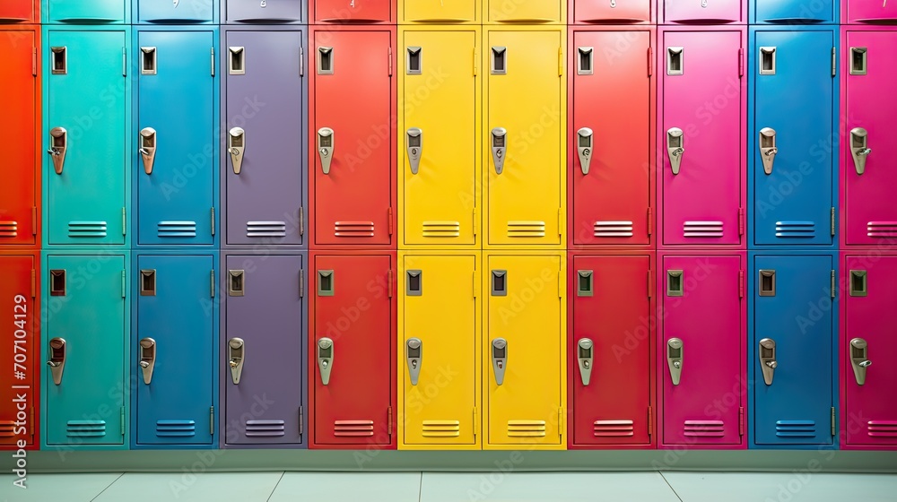 colorful lockers