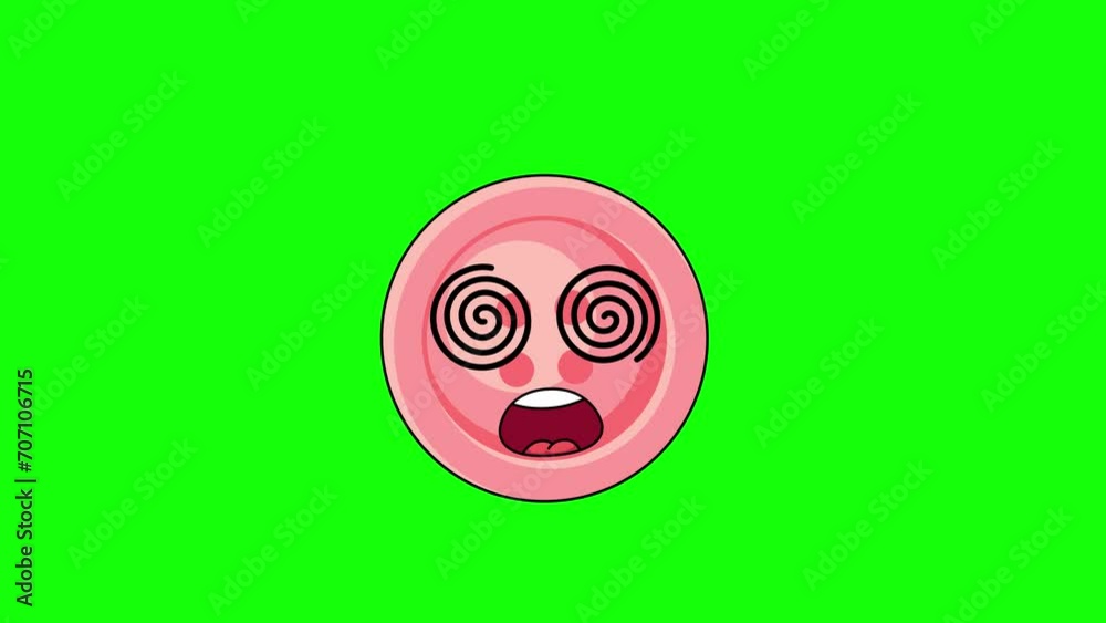 button Face with spiral eyes, hypnotized expression button Face with spiral eyes, hypnotized expression