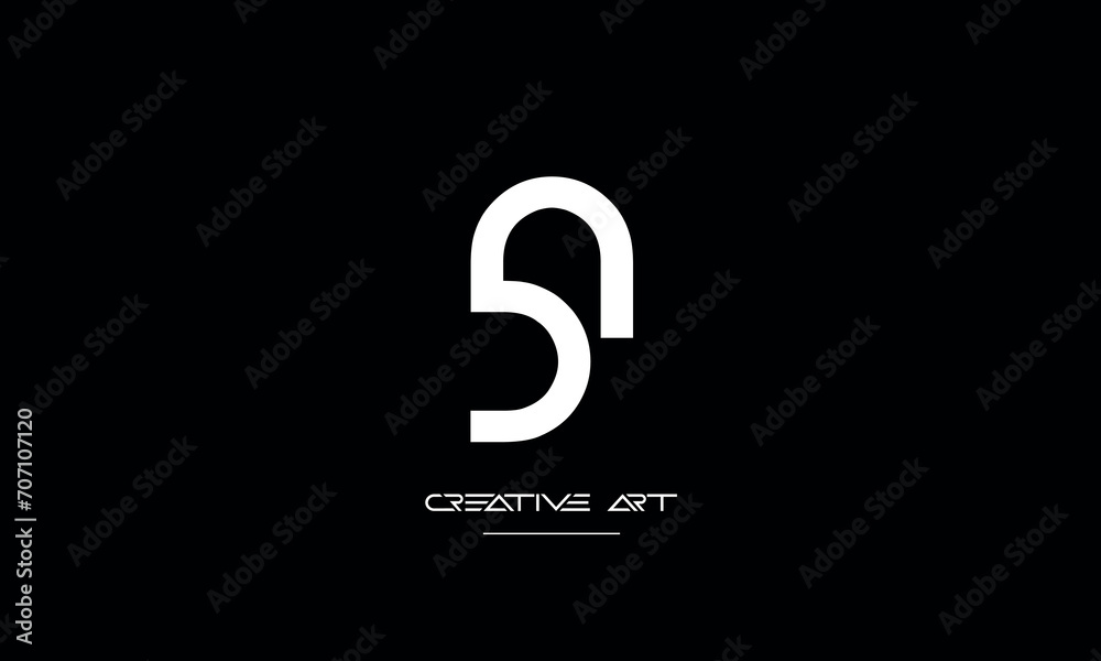DN, ND, D, N abstract letters logo monogram DN, ND, D, N abstract letters logo monogram