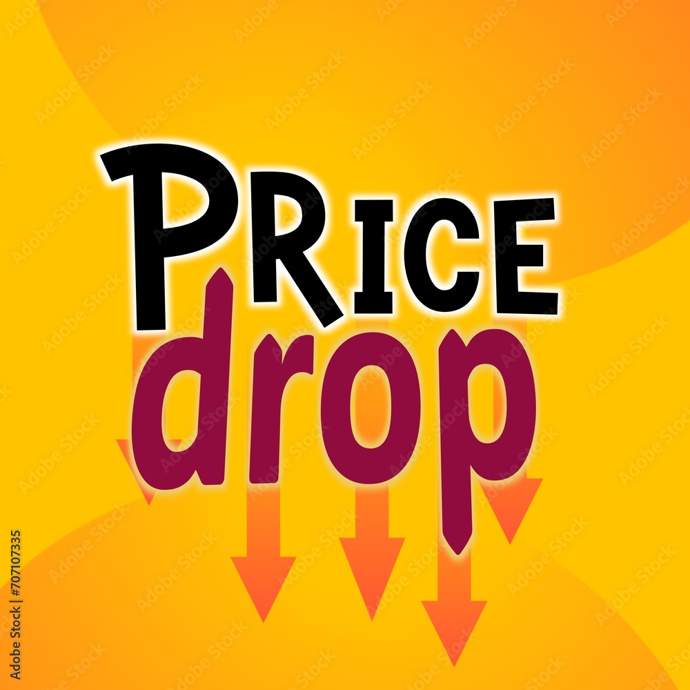 Attractive banner on 'price drop' providing discount to customers Attractive banner on 'price drop' providing discount to customers
