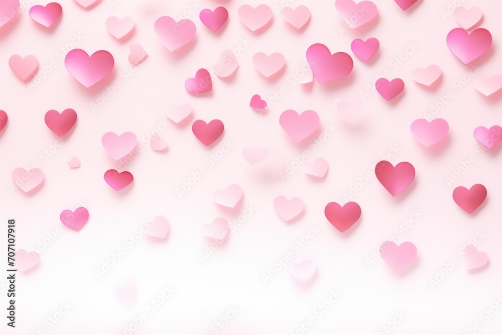 abstract heart pink pastel color background. Valentine day concept. Generative Ai