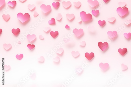 abstract heart pink pastel color background. Valentine day concept. Generative Ai