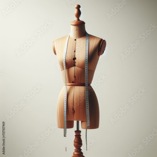 wooden mannequin isolated on white 