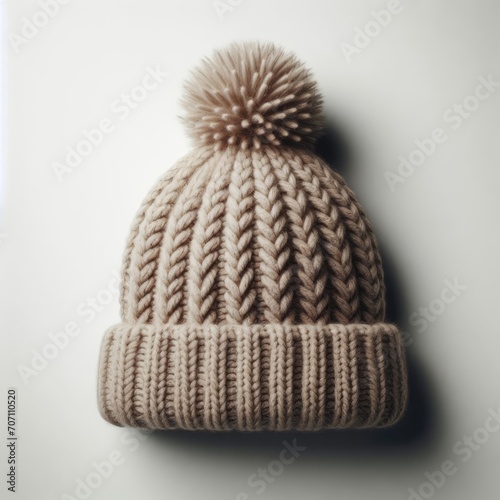 beige wool cap  