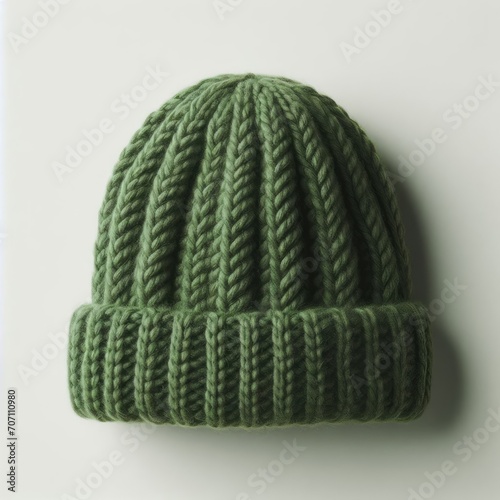 green wool cap 