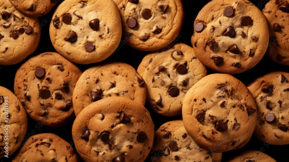 Cookies, galletas con pepitas de chocolate. Cookies, galletas con pepitas de chocolate.