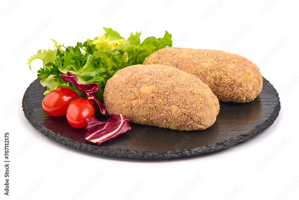 Meatballs in breadcrumbs, isolated on white background. High resolution image. Meatballs in breadcrumbs, isolated on white background. High resolution image.