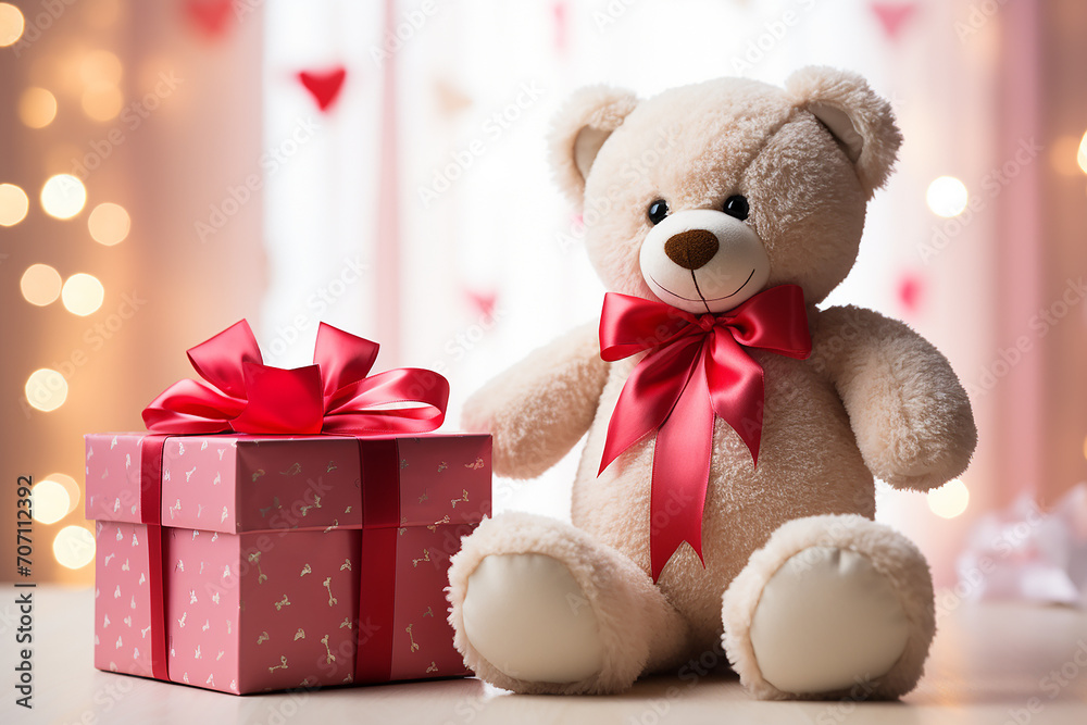 Toy Teddy Bear with Gift Toy Teddy Bear with Gift