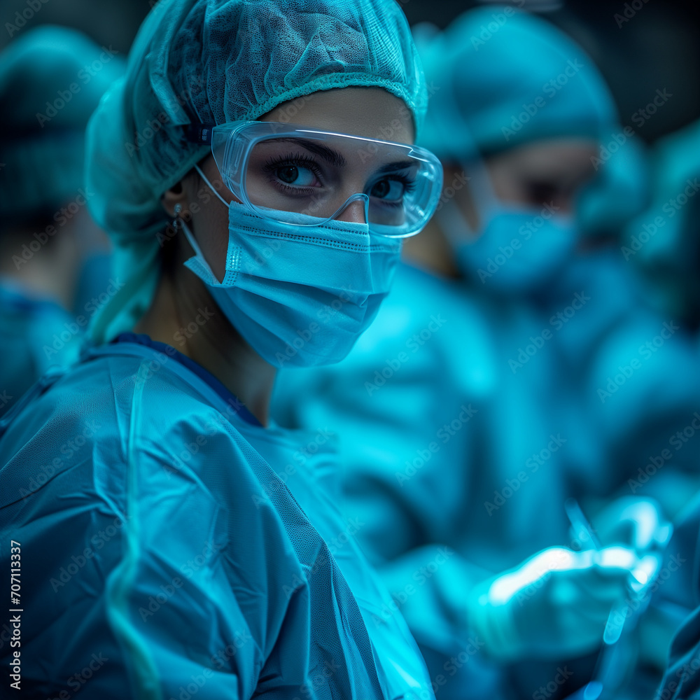Surgeon during surgery, preparing for operation Surgeon during surgery, preparing for operation