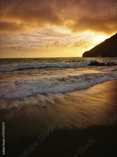 sunset on the beach