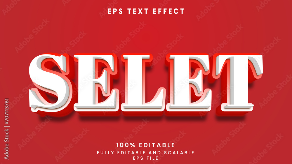 Selet editable text effect	