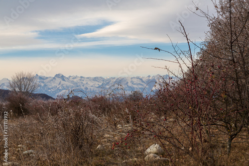 Caucasus mountain landscape. North Osetia, Caucasus, Russia