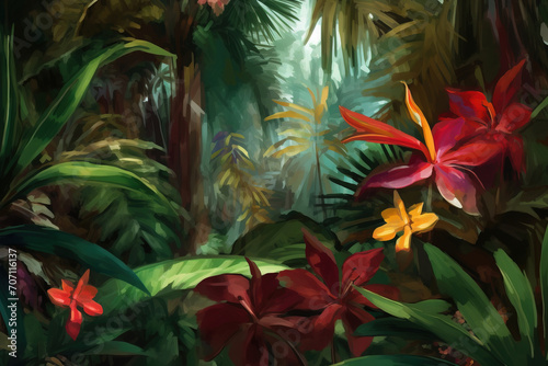 tropical jungle background