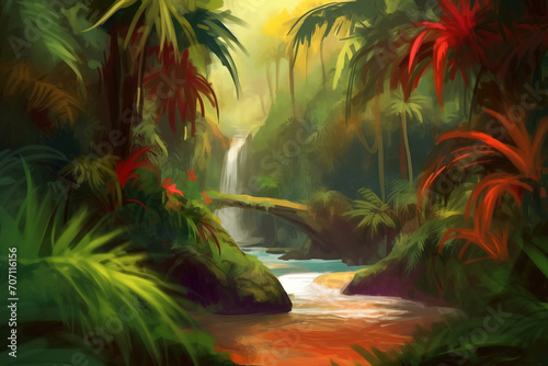 tropical jungle background