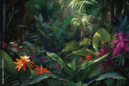 tropical jungle background