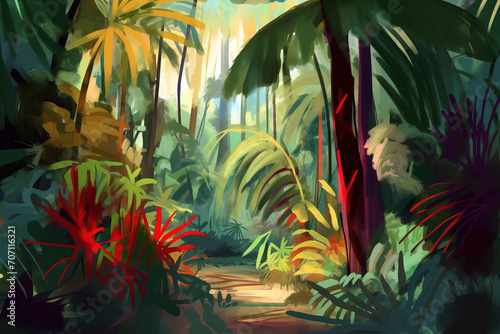 tropical jungle background