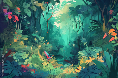 tropical jungle background